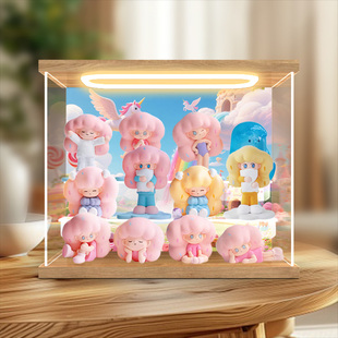 灯光展示盒适用美拆x儿力力 一个人也很快乐 艺术家系列树脂盲盒