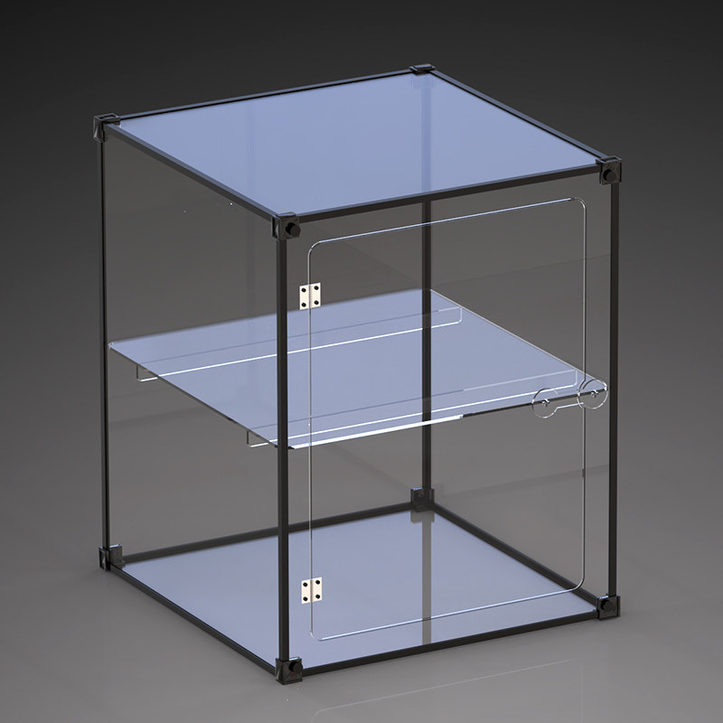 金属框架展示盒适用乐高模型泡泡玛特透明收纳盒手办摆件防尘罩盒