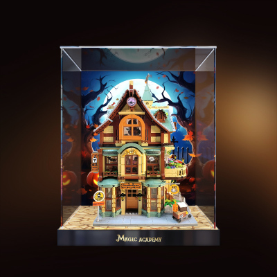适用 TOPTOY 小鹦鹉BEBE魔法学院系列 3合1积木亚克力高清展示盒