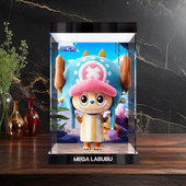 适用泡泡玛特MEGA LABUBU400%1000%托尼托尼·乔巴灯箱展示收纳盒