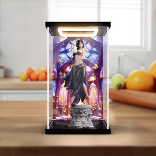 川帝适用BearPanda 鬼刀 风铃 邂逅 手办防尘亚克力回灯展示盒