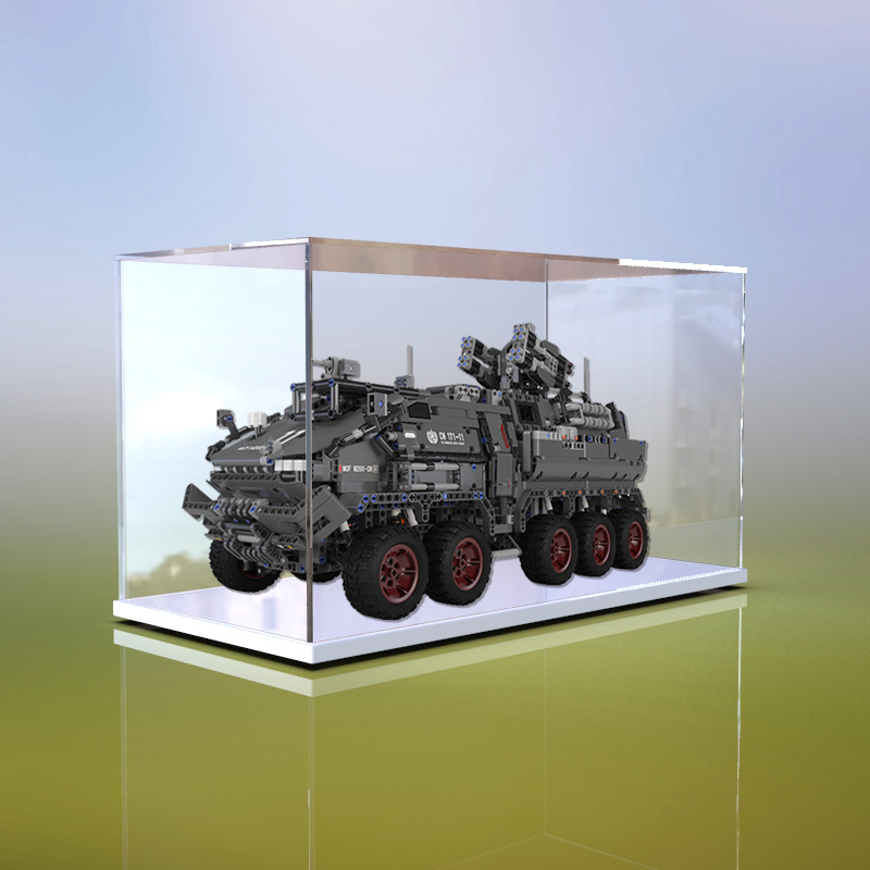 亚克力展示盒流浪地球积木装甲车CN171运兵车积木模型透明防尘罩