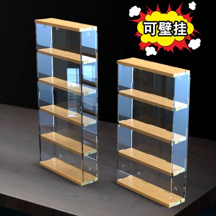 亚克力盲盒收纳展示架适用泡泡玛特popmart防尘罩Molly挂墙展示柜