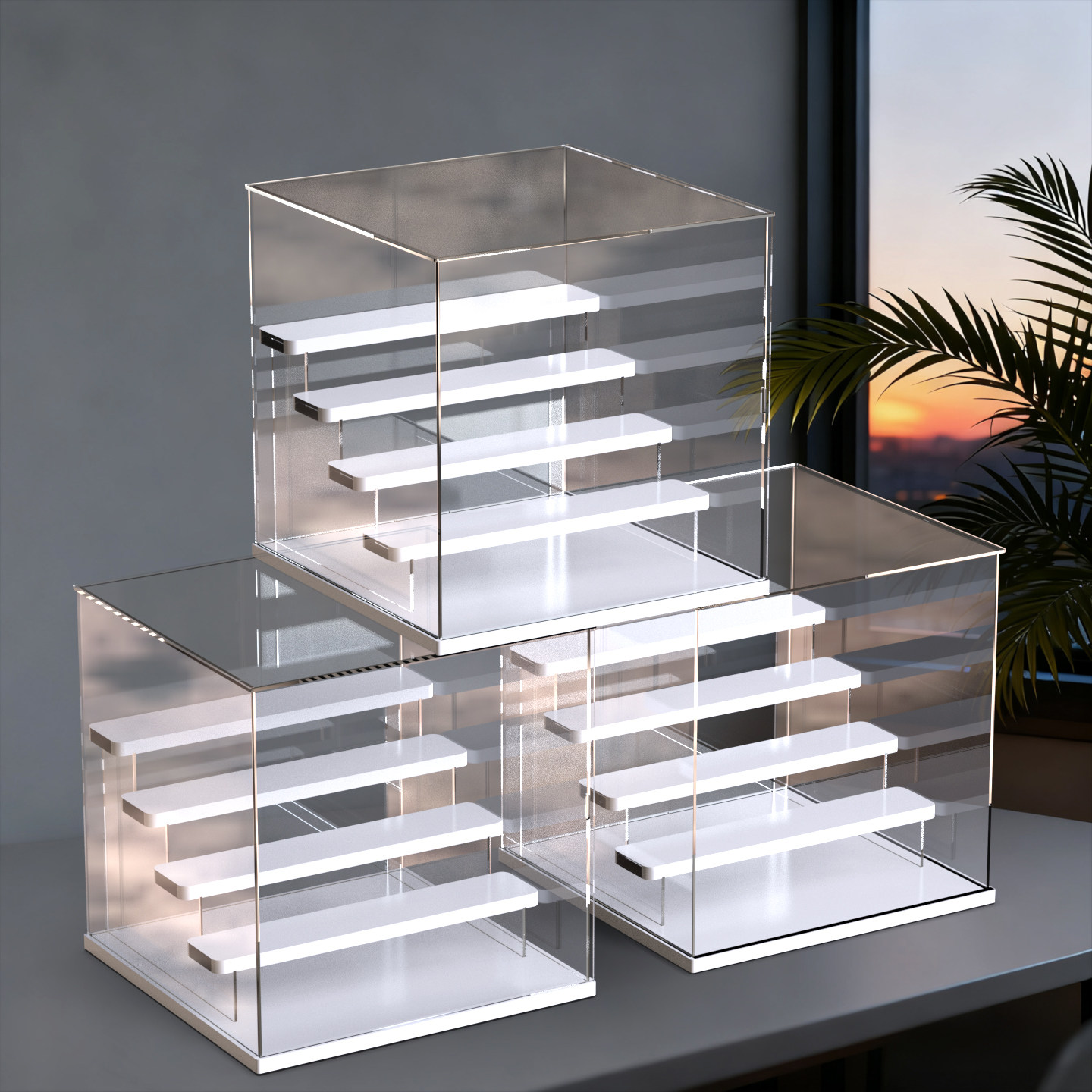 亚克力展示盒适用布鲁可奥特曼盲盒手办收纳展示架拼装人偶公仔