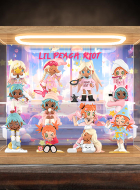 灯光亚克力展示盒适用Lil Peach Riot小小叛桃彻夜狂欢防尘收纳