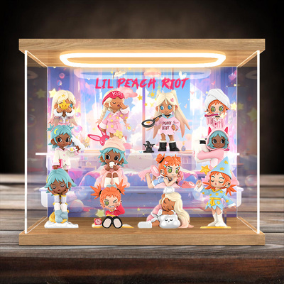 灯光亚克力展示盒适用Lil Peach Riot小小叛桃彻夜狂欢防尘收纳