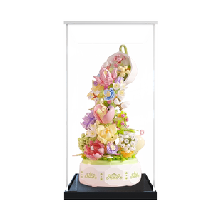 亚克力展示盒适用不含花颜茶语音乐盒产品模型森宝积木透明防尘罩