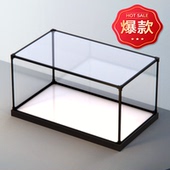 适用可叠加合金框免胶泡泡玛特高达多尺寸防尘收纳展示盒展示柜