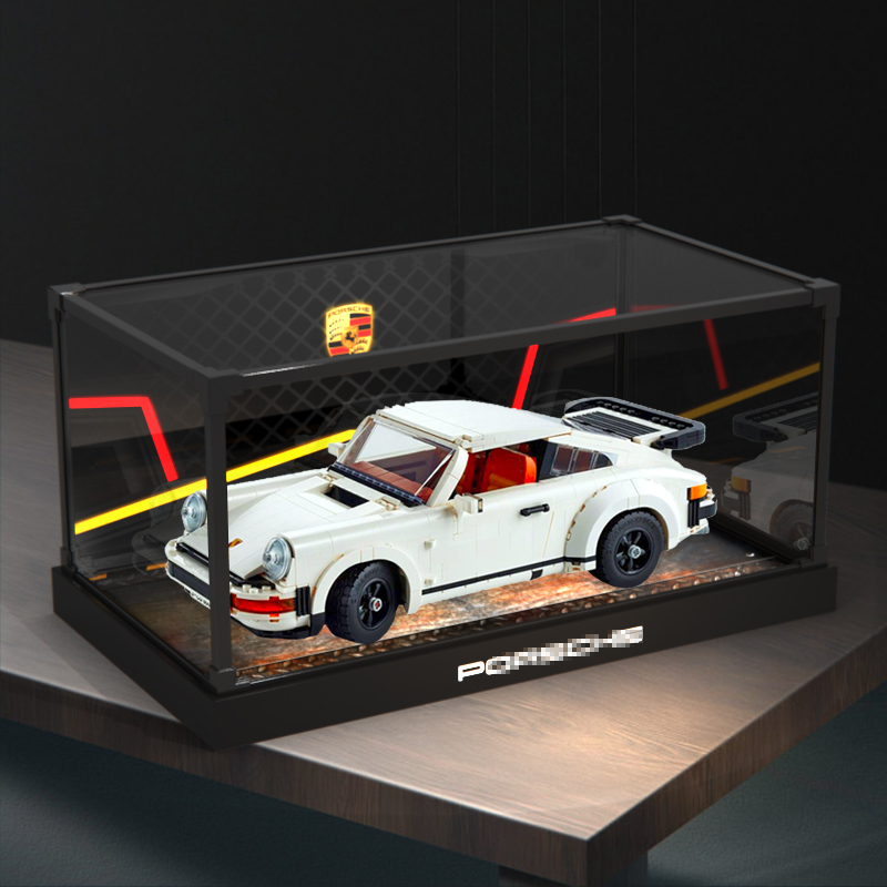 适用乐高10295保时捷911turbo模型亚克力防尘合金框展示盒