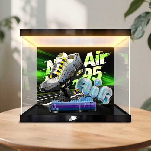 川帝适用43025耐克Nike Air Max95积木模型灯箱款亚克力展示盒