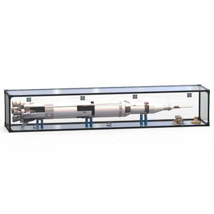 适用高达21309 阿波罗土星五号太空火箭亚克力展示盒透明防尘罩子