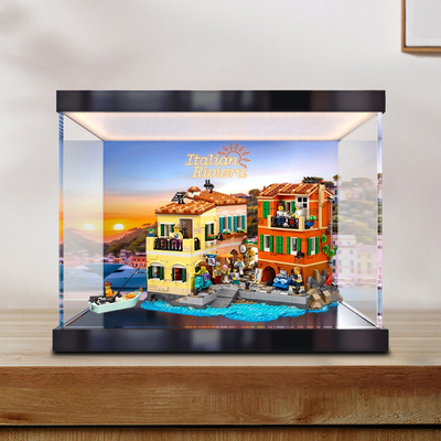 亚克力展示盒适用21359意大利里维埃拉小镇模型手办防尘 收纳