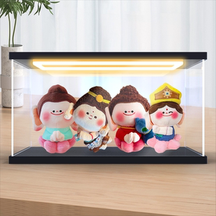 回型灯展示盒适用于山西大同文创佛小伴毛绒玩具盲盒防尘罩亚克力