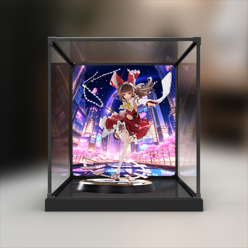 适用东方Project 永远的巫女 博丽灵梦 手办亚克力合金框展示盒