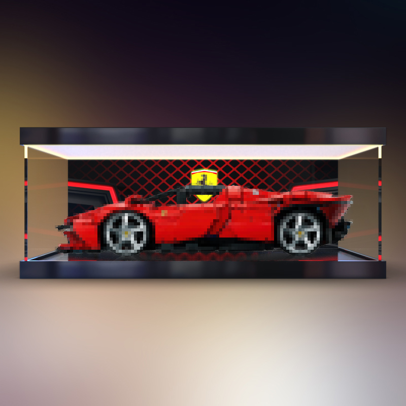 适用42143法拉利Daytona SP3跑车赛车模型亚克力灯箱款收纳展示盒