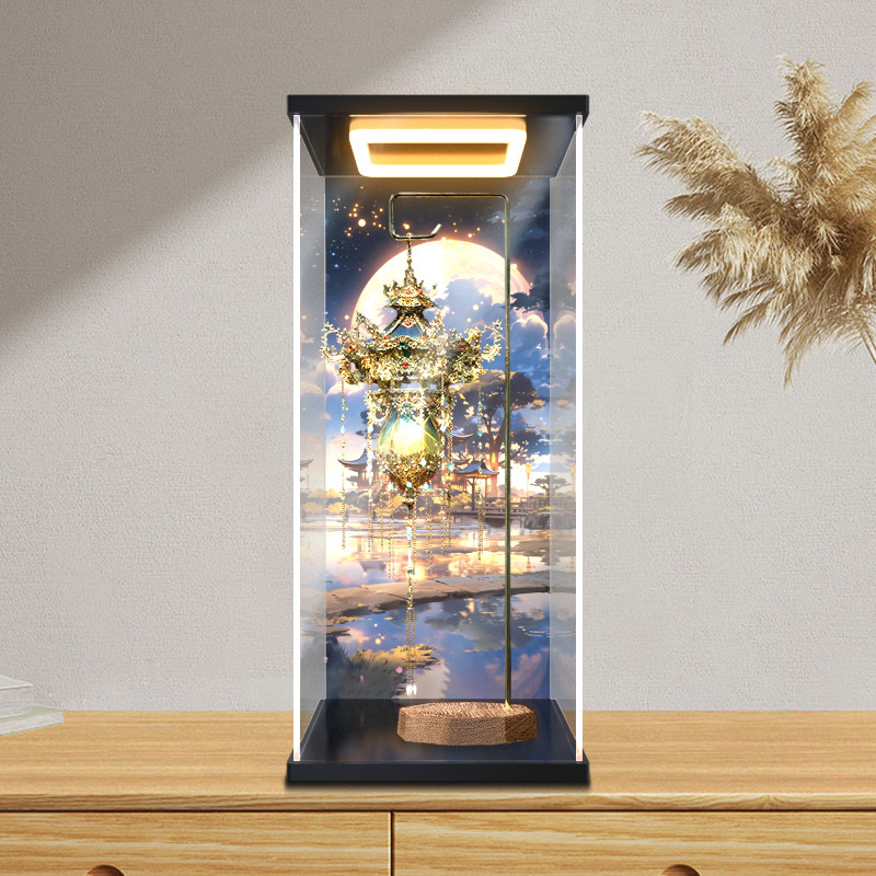 川帝适用拼酷 白日提灯 万灵灯3D金属拼图模型回灯亚克力展示盒图片