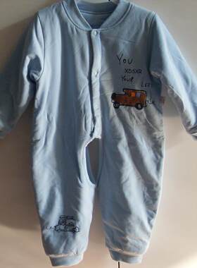 纯棉爬服连体否一排扣秋冬