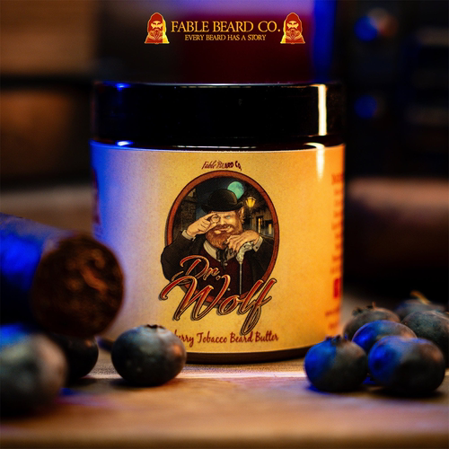 Fable beard co-Dr. Wolf蓝莓烟草香滋润强韧轻盈定型 胡须定型膏