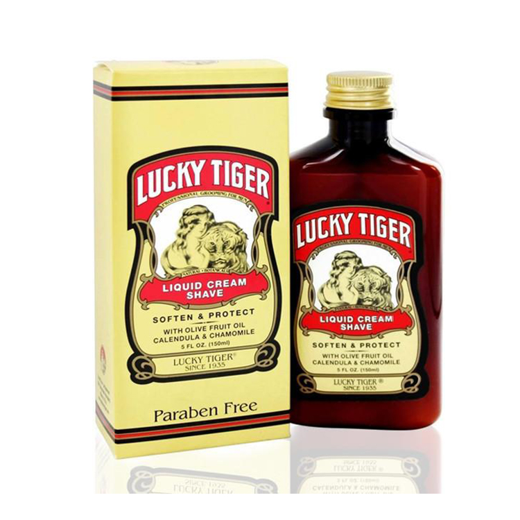 Lucky Tiger-幸运老虎洋甘菊金盏花液体丰富泡沫剃须膏150ml-封面