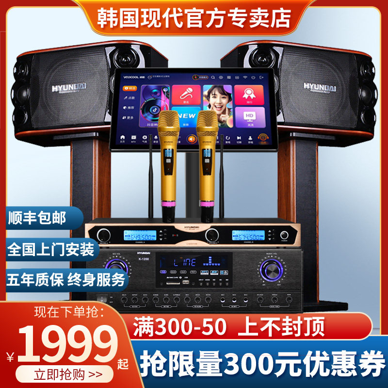 现代家庭ktv音响套装家用k唱歌卡拉ok卡包功放会议音箱点歌机全套