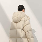 puff泡芙面包宽松时尚 90白鹅绒2025冬季 新款 休闲连帽加厚羽绒服女