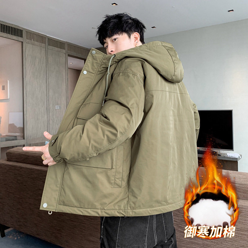 棉衣男士情侣工装保暖休闲外套冬季新款潮牌棉服加厚连帽上衣服,男装,棉衣,淘宝优惠券,粉丝福利购,淘宝优惠卷