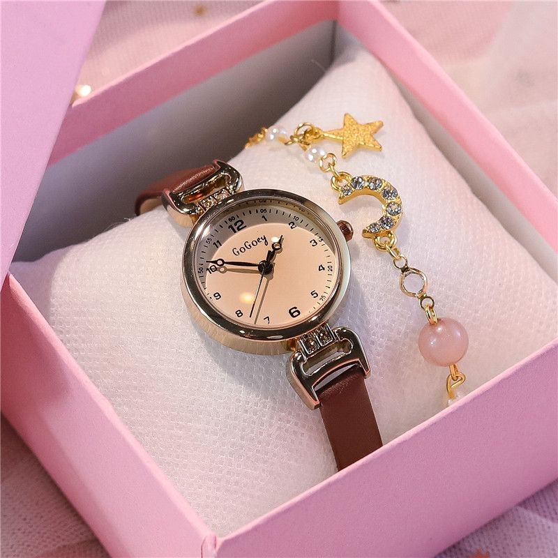 复古数字小众考试手表女学生气质细带小表盘时尚精致小巧石英女表