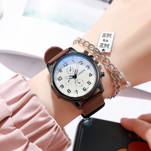 手表女款 百搭复古潮流初高中学生简约气质公务员考试专用石英表男