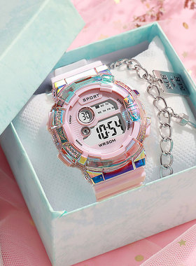 2024新款独角兽学生党电子表女孩女童多功能初中生小学生儿童手表