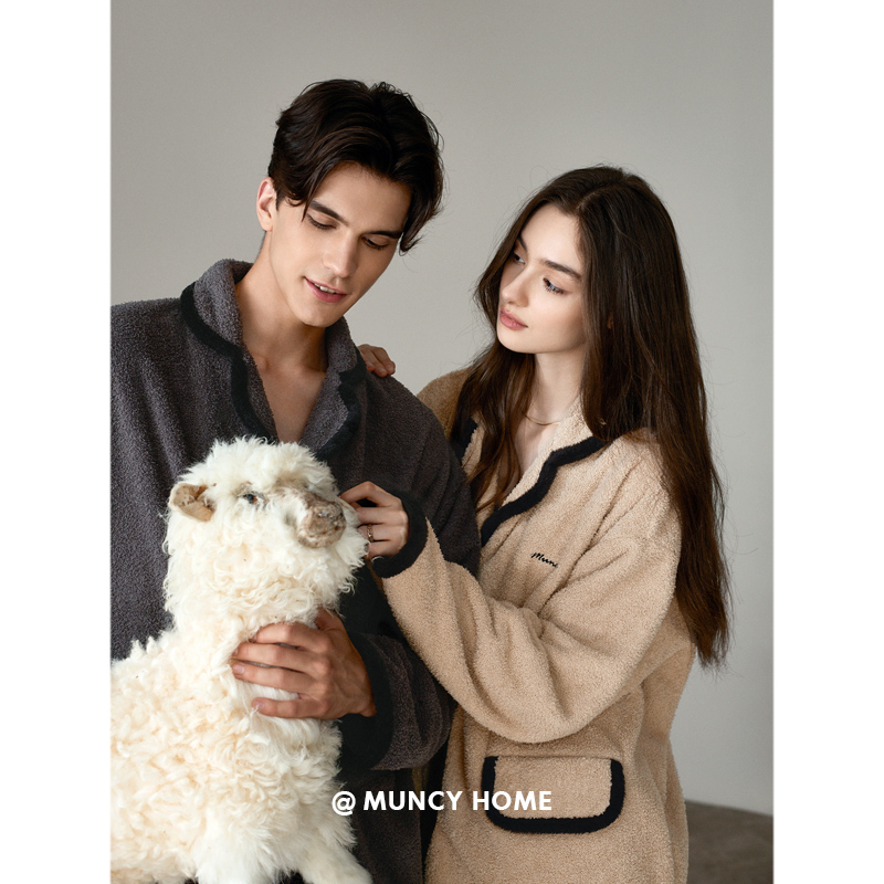 曼系女士保暖睡衣家居服