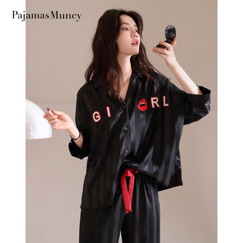 曼系睡衣女2021年新款家居服薄款