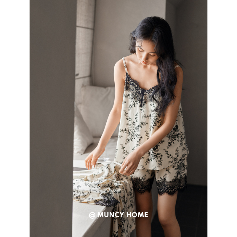 曼系女士莫代尔可外穿睡衣家居服