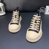 款 中高帮鞋 男士 复古欧洲站经典 潮流百搭皮面学生系带厚底休闲板鞋