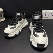 小众个性 系带黑白超火ins同款 时尚 男鞋 厚底熊猫休闲鞋 新款 板鞋 潮