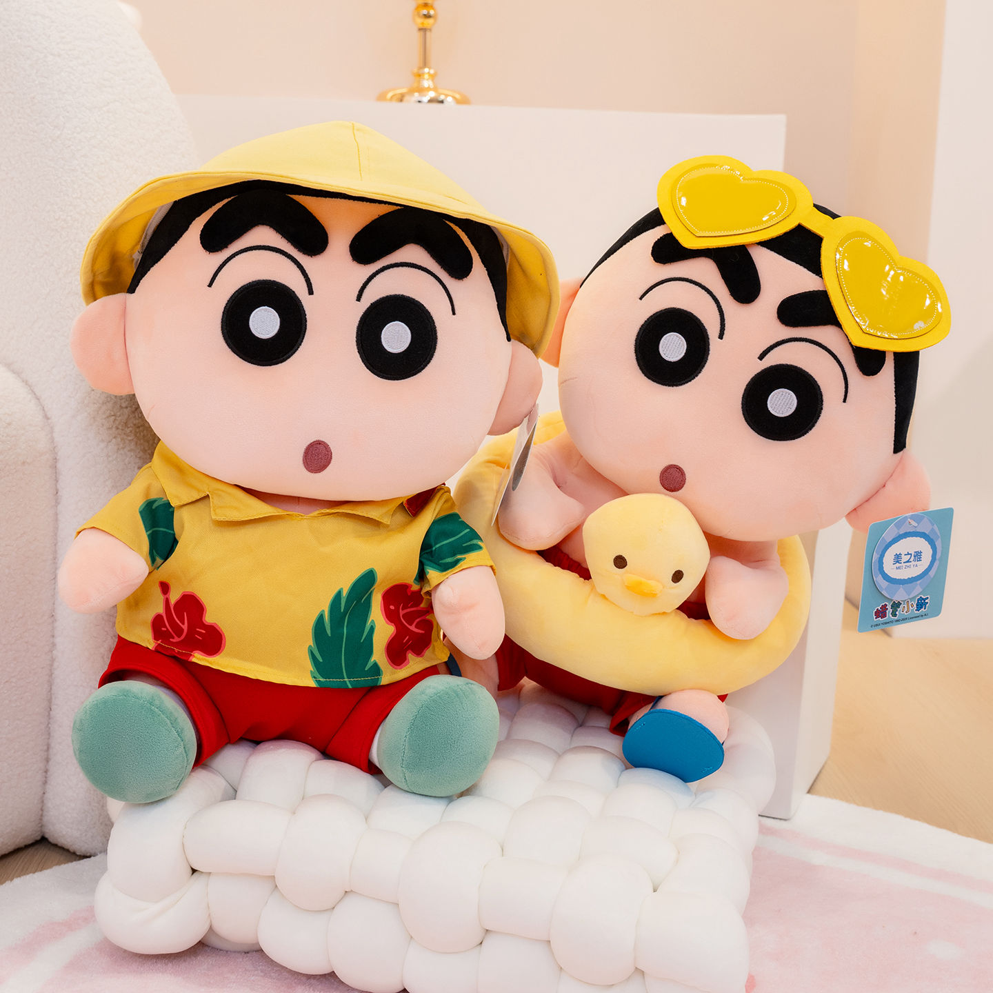正版夏日蜡笔小新玩偶周边男生