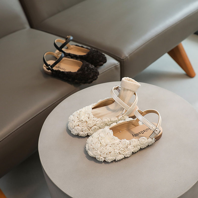 网红爆款女童春夏季公主风小皮鞋