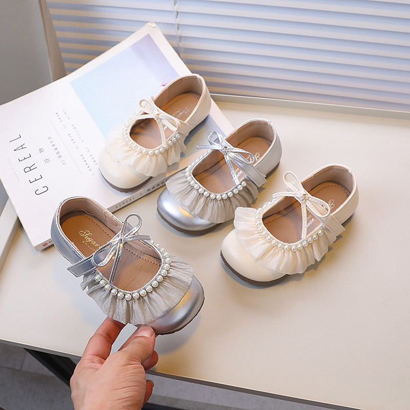 女童皮鞋2025春秋新款小女孩珍珠网纱公主鞋儿童蝴蝶结韩版小单鞋,童鞋/婴儿鞋/亲子鞋,皮鞋,淘宝优惠券,粉丝福利购,淘宝优惠卷