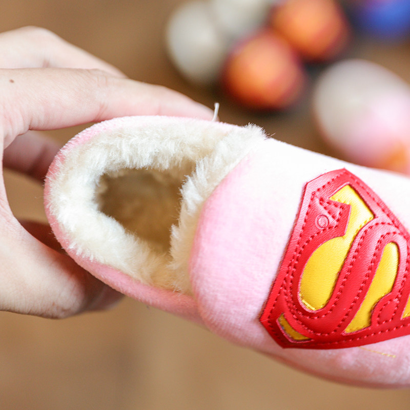 Pantoufles enfants en suède pour hiver - semelle plastique - Ref 1032784 Image 3