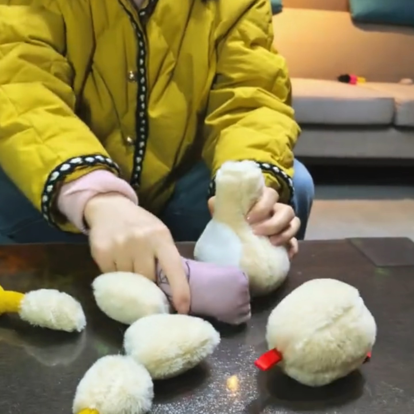 玩偶可爱拼好鸭磁吸玩偶可拆分公仔搞怪菜刀砧板过家家毛绒玩具