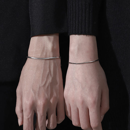 情侣款蛇骨链纤细手链女