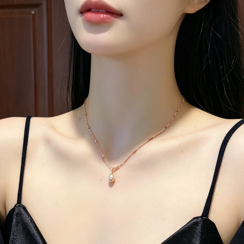 甜美温柔小珠米珍珠项链女