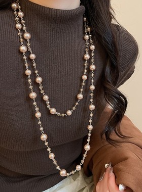 2025年新款气质多层珍珠项链