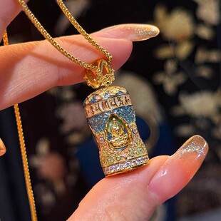 闭入 国潮四面佛吊坠项链女复古小众设计高级感锁骨链 2026年爆款