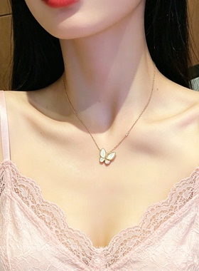 网红爆款蝴蝶项链女轻奢小众
