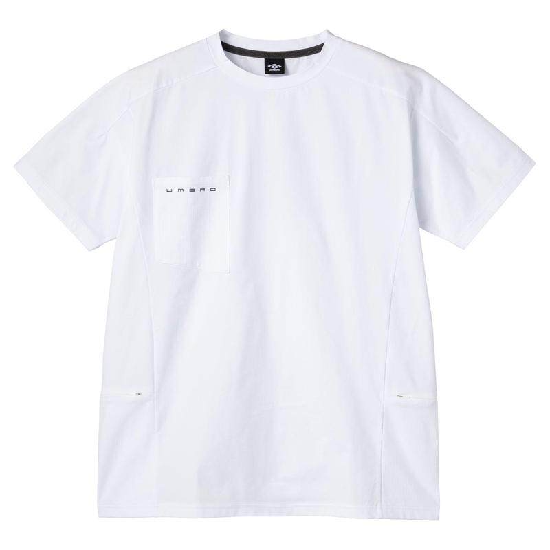 代购茵宝Umbro男士足球T恤UV防护速干透气轻盈白色短袖圆领