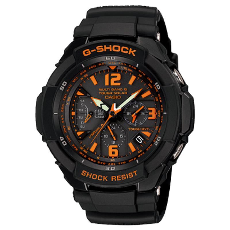 卡西欧GShock飞行员手表GravityMaster军迷光电波太阳能防水耐用