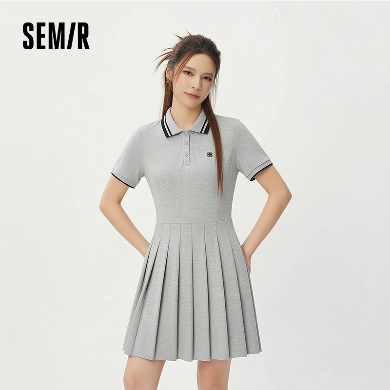 森马连衣裙女polo领裙子运动学院