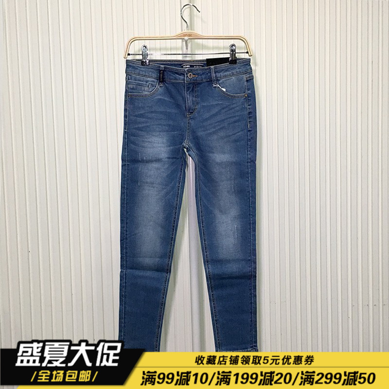 森馬牛仔褲女春款修身小腳九分褲 11017240009 11-017240009