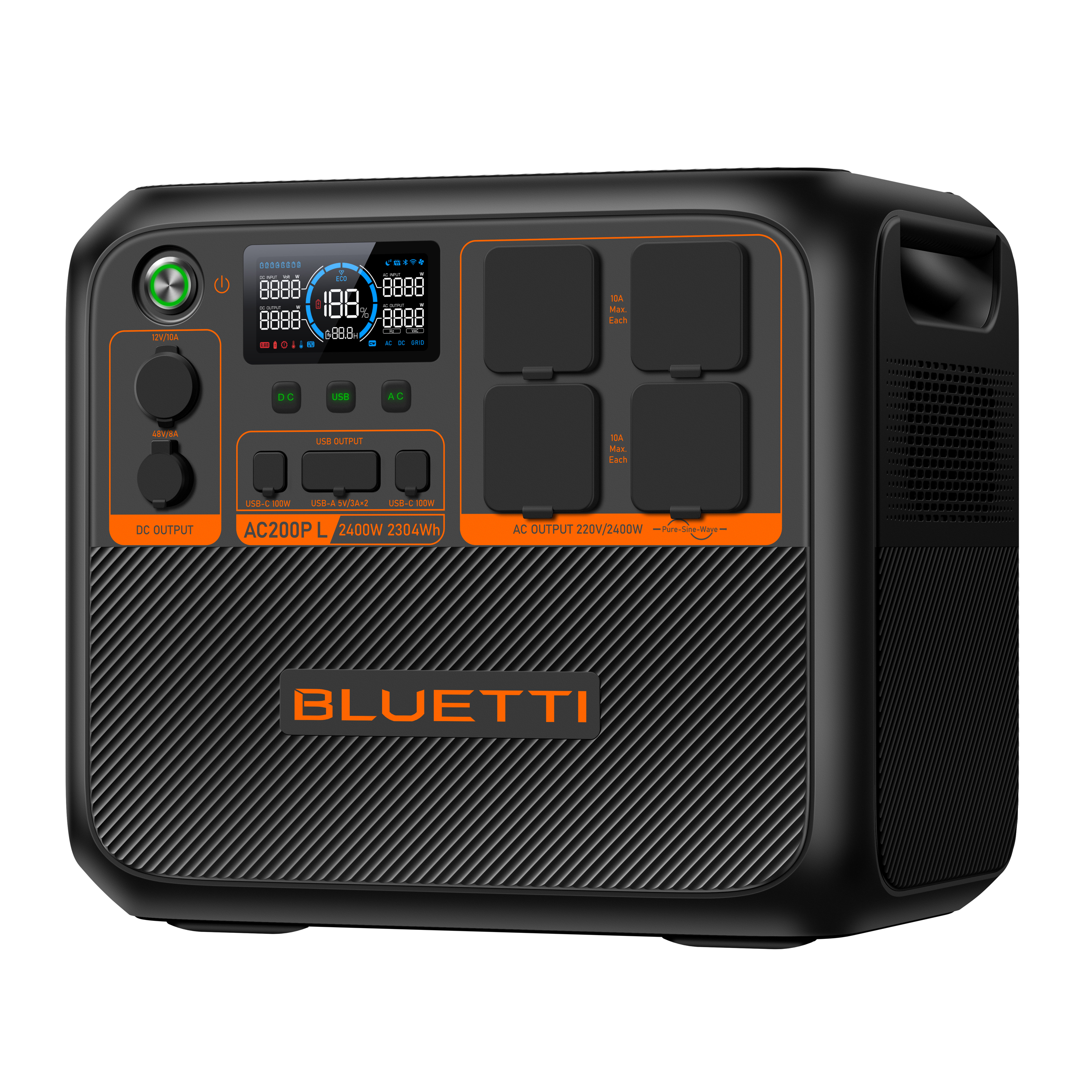 BLUETTI铂陆帝AC200PL国标欧规2.3度电2400W大容量功率户外电源