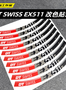DT EX511轮组贴纸山地车轮圈车圈单车贴定制自行车个性改色